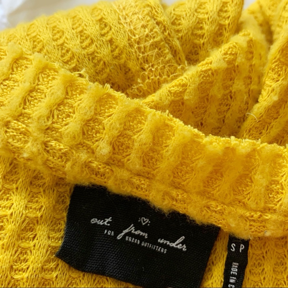 UO Out From Under Jojo Waffle Knit Yellow Thermal - Picture 10 of 10